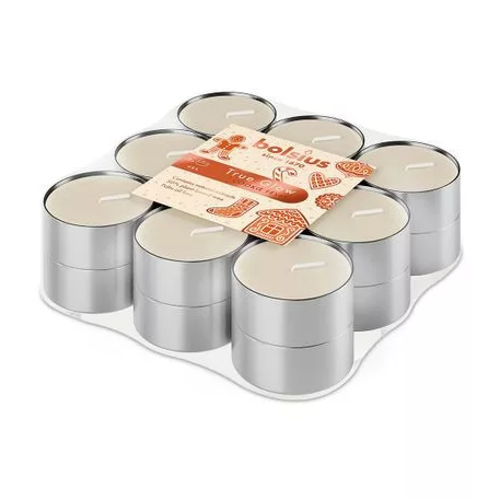 Gyertyák Bolsius Tealight Cookie Fever, Karácsony, teamécses, illatos, csomag 18 db