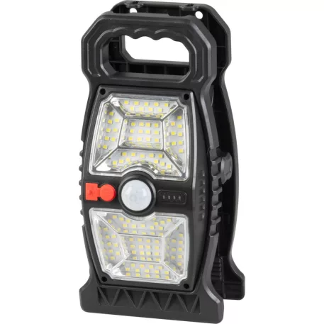 Strend Pro napelemes lámpa, 92x LED, 600lm, mozgásérzékelő, USB-C kimenet