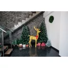 MagicHome karácsonyfa Albero, havas véggel, tobozokkal, 150 cm