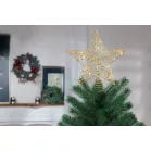 MagicHome karácsonyi csillag, műanyag, időzítő, 10xLED meleg fehér, 25 cm, 2xAA