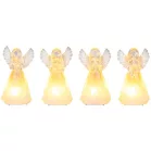 Angyal MagicHome Karácsonyi, műanyag, vegyes minták, 1xLED meleg fehér, 4 db