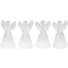 Angyal MagicHome Karácsonyi, műanyag, vegyes minták, 1xLED meleg fehér, 4 db