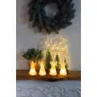 Angyal MagicHome Karácsonyi, műanyag, vegyes minták, 1xLED meleg fehér, 4 db