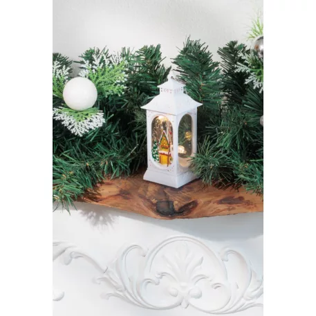 MagicHome karácsonyi lámpás, műanyag, 5xLED meleg fehér, 4,8x4,8x12,8 cm, 3xLR44