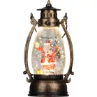 MagicHome karácsonyi lámpás, Mikulás, műanyag, 1xLED meleg fehér, 8x6,5x14 cm, 3xLR44