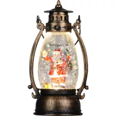   MagicHome karácsonyi lámpás, Mikulás, műanyag, 1xLED meleg fehér, 8x6,5x14 cm, 3xLR44