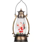 MagicHome karácsonyi lámpás, Mikulás, műanyag, 1xLED meleg fehér, 8x6,5x14 cm, 3xLR44