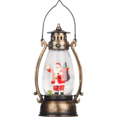   MagicHome karácsonyi lámpás, Mikulás, műanyag, 1xLED meleg fehér, 8x6,5x14 cm, 3xLR44