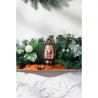 MagicHome karácsonyi lámpás, Mikulás, műanyag, 1xLED meleg fehér, 8x6,5x14 cm, 3xLR44