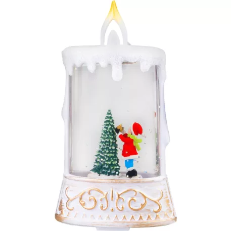 MagicHome karácsonyi lámpás, műanyag, 1xLED meleg fehér, 8x4x15 cm, 2xAAA