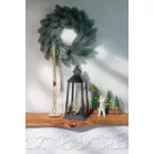 MagicHome karácsonyi lámpás, műanyag, fekete, 3xLED sárga, 14x14x35 cm, 3xAAA