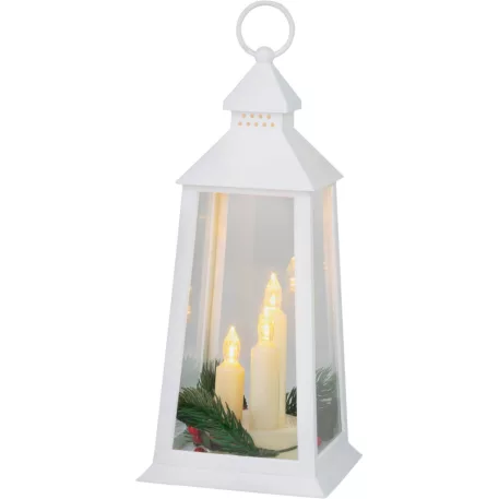 MagicHome karácsonyi lámpás, műanyag, 3xLED sárga, 14x14x35 cm, 3xAAA