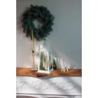 MagicHome karácsonyi lámpás, műanyag, 3xLED sárga, 14x14x35 cm, 3xAAA