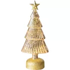 Karácsonyfa MagicHome Karácsonyi, üveg, 10x meleg fehér LED, 12x8x29 cm, 3xAAA