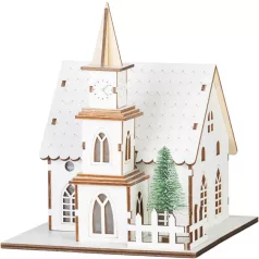   Dekoráció MagicHome Karácsony, fa, 6xLED meleg fehér, 15 x 17 x 18.5 cm, elemes