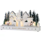 Dekoráció MagicHome Karácsonyi falu 15xLED meleg fehér, 45 x 15 x 22.7 cm, elemes