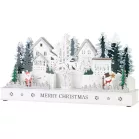 Dekoráció MagicHome Karácsonyi falu 15xLED meleg fehér, 45 x 15 x 22.7 cm, elemes