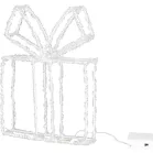 MagicHome karácsonyfadekoráció, ajándék, akril, 80xLED meleg fehér, 21x5x28 cm, 2xAA