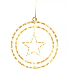   MagicHome Karácsonyi Dekoráció, Csillag 80xLED meleg fehér, 32 x 36 cm, elemes