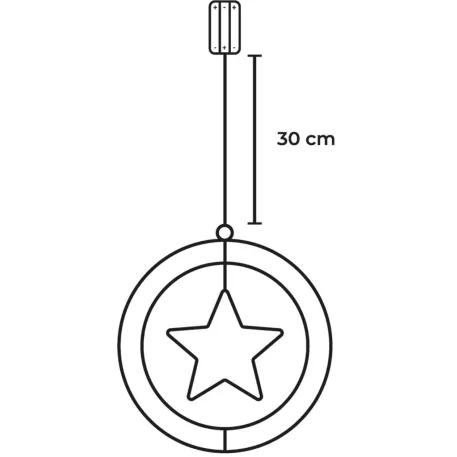 MagicHome Karácsonyi Dekoráció, Csillag 80xLED meleg fehér, 32 x 36 cm, elemes