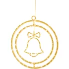 MagicHome karácsonyi dísz, harang, műanyag, 80xLED meleg fehér, 32 x 36 cm, elemes