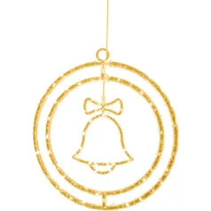   MagicHome karácsonyi dísz, harang, műanyag, 80xLED meleg fehér, 32 x 36 cm, elemes