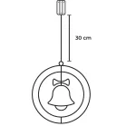 MagicHome karácsonyi dísz, harang, műanyag, 80xLED meleg fehér, 32 x 36 cm, elemes