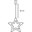 MagicHome karácsonyfadekoráció, csillag, ABS, 20xLED meleg fehér, 27,5 cm, 2xAA