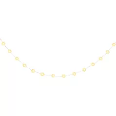   MagicHome karácsonyi lánc, hópelyhek, PVC, 15xLED meleg fehér, 1,4 m + 0,3 m, 2xAA