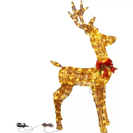 MagicHome Karácsonyi Dekoráció, szarvas, időzítővel, 230xLED meleg fehér, 1.2 m