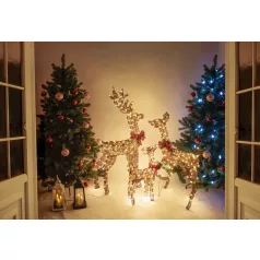  MagicHome Karácsonyi Dekoráció, szarvasborjú, 80xLED meleg fehér, 0.6 m