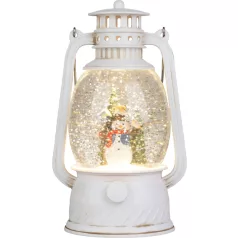   MagicHome karácsonyi lámpás, hóember, műanyag, 1xLED meleg fehér, 12x10x20,5 cm, 3xAA