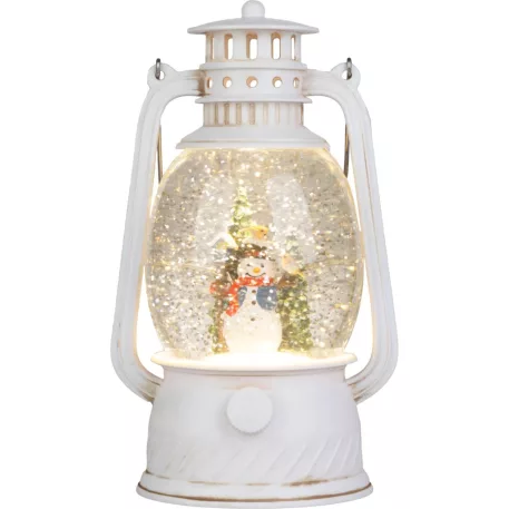 MagicHome karácsonyi lámpás, hóember, műanyag, 1xLED meleg fehér, 12x10x20,5 cm, 3xAA