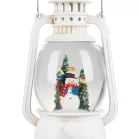 MagicHome karácsonyi lámpás, hóember, műanyag, 1xLED meleg fehér, 12x10x20,5 cm, 3xAA