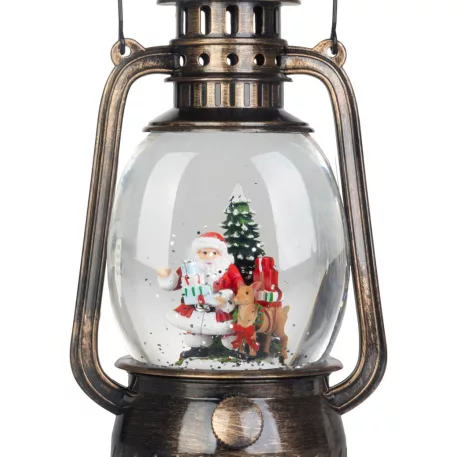 MagicHome karácsonyi lámpás, műanyag, 1xLED meleg fehér, 12x10x20,5 cm, 3xAA