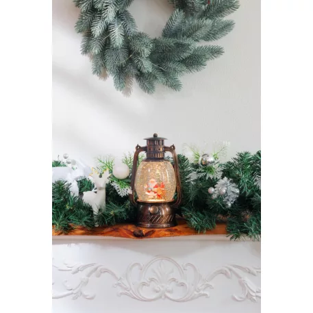 MagicHome karácsonyi lámpás, műanyag, 1xLED meleg fehér, 12x10x20,5 cm, 3xAA