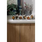 MagicHome Karácsonyi Dekoráció, házikó, 1xLED meleg fehér, 6x6x8 cm, 2xLR44