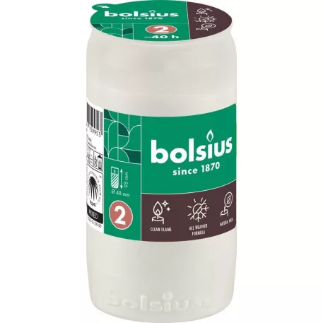 Gyertya utántöltő, 40 óra, 110 g, 48x95 mm, mécseshez, fehér, olaj