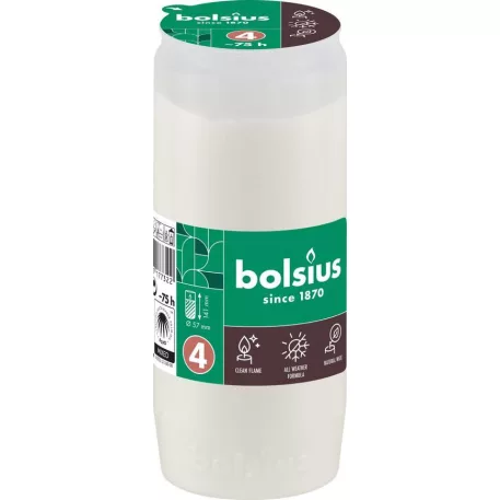Gyertya utántöltő, 75 óra, 238 g, 57x141 mm, mécseshez, fehér, olaj