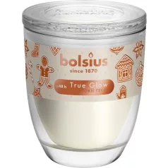   Gyertya Bolsius Starlight Nugát, Karácsony, krémes, üvegben, 48 óra, 100x120 mm