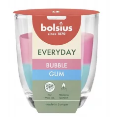   Bolsius Everyday gyertya, rágógumi illatú, 80x70 mm, üvegben