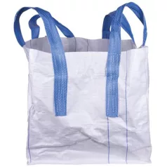   Táska Bigbag Tof4, 70x70x70 cm, Pp, 4 Fül, Fehér, Lapos Alj, Max. 800 kg