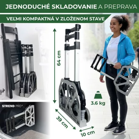 Strend Pro Molnárkocsi , összecsukható, lépcsőjáró, max. 80 kg