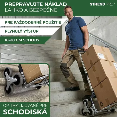 Strend Pro Molnárkocsi , összecsukható, lépcsőjáró, max. 80 kg