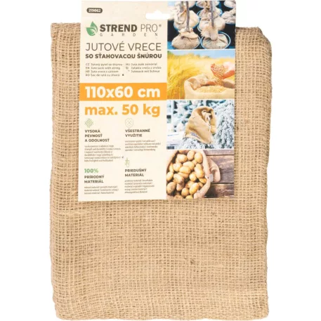 Zsák Strend Pro Garden, juta, 110x60 cm, max. 50 kg, zsinórral