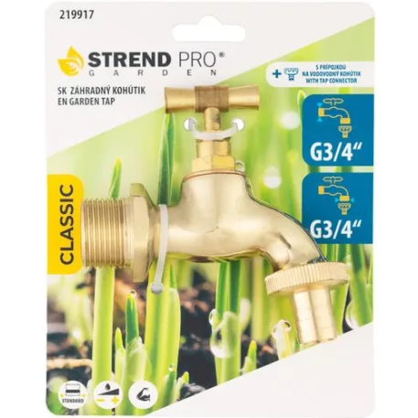 Csap Strend Pro, mosdóhoz Gardens, sárgaréz, 3/4"