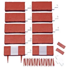   Ágyásszegély Ívelt Ge089, 20x9x4 cm, Pp, Solar, LED, 10 db, Teljes Hossza 2,20 m