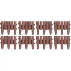   Ágyásszegély Ívelt Ge037, 27x24 cm, Pp, Barna, Labda. 8 db