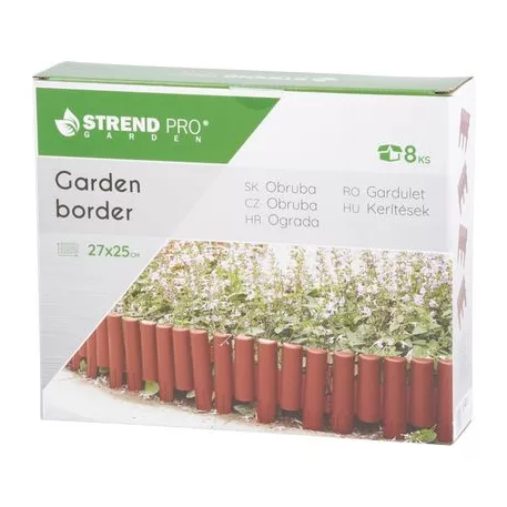 Ágyásszegély Ívelt Ge037, 27x24 cm, Pp, Terrakotta, 8 db