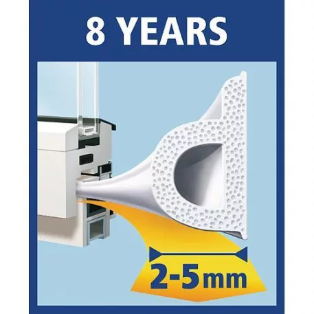 Tesamoll Öntapadós Tömítés Profil P, 9 mm, Fehér, 100 m